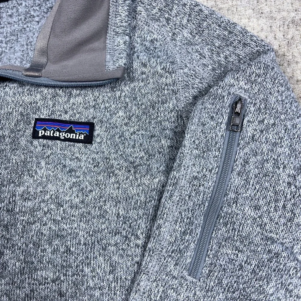 Patagonia Better Sweater Women Large Gray Pullover Half Zip Jacket Heather B69 - Picture 5 of 12